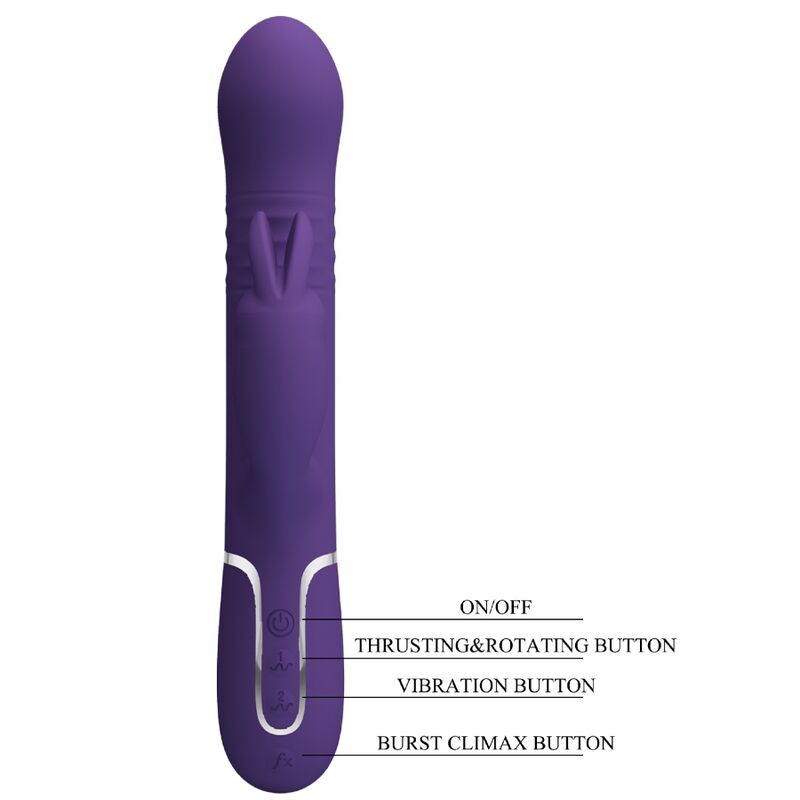 PRETTY LOVE - COALE RABBIT VIBRATOR 4 IN 1 PURPLE PRETTY LOVE FLIRTATION