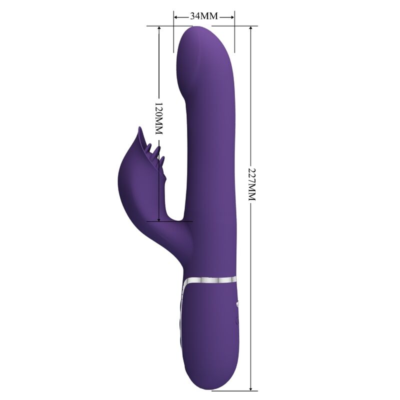PRETTY LOVE - ZALIN RABBIT VIBRATOR PEARLS 4 IN 1 PURPLE PRETTY LOVE FLIRTATION