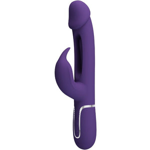 PRETTY LOVE - KAMPAS RABBIT 3 IN 1 MULTIFUNCTION VIBRATOR WITH TONGUE VIOLET PRETTY LOVE FLIRTATION