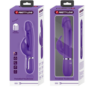 PRETTY LOVE - KAMPAS RABBIT 3 IN 1 MULTIFUNCTION VIBRATOR WITH TONGUE VIOLET PRETTY LOVE FLIRTATION