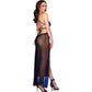 CHILIROSE — CR 4707 LONG BABYDOLL &amp; SHING BLACK XL