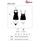 LIVCO CORSETTI FASHION — KROLINA LC 90734 CHEMISE + THONG BLACK S/M