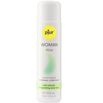 PJUR WOMAN Aloe water-based lubricant with aloe vera, 100 ml bottle, moisturizing and skin-friendly formula.