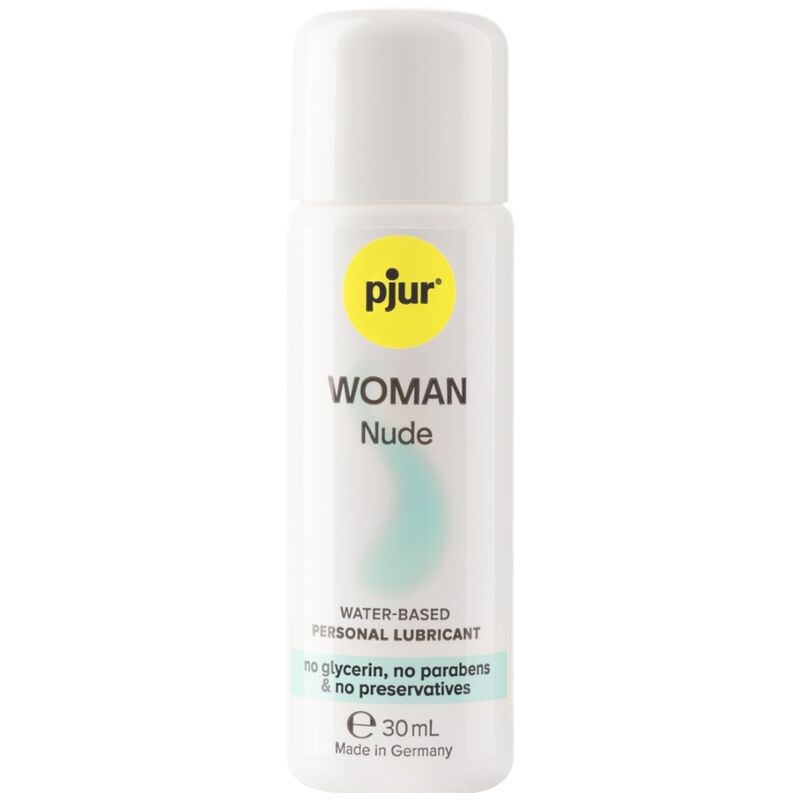 Pjur Woman Nude Water-Based Lubricant 30ml, preservative-free, allergen-free, no glycerin, ideal for sensitive skin.