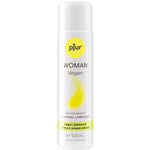 pjur Woman Vegan Water-Based Lubricant 100 ml bottle, 100% vegan ingredients, safe with condoms and toys.