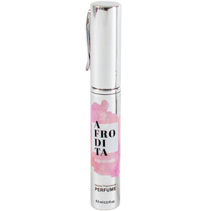 Secretplay Afrodita Perfume Pheromones Women Spray Travel Size with caramel aroma, ideal for enhancing attractiveness. 9.5ml bottle.