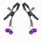 KINK - DOUBLE BELL NIPPLE CLAMP PURPLE 6 CM