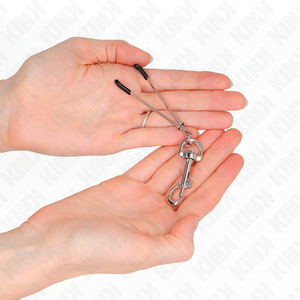 KINK - THIN HOOK NIPPLE CLAMP SILVER 7 CM - LoveYou.lv