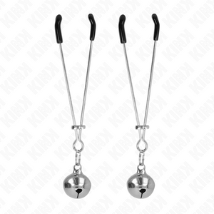 KINK - THIN BELL NIPPLE CLAMPS SILVER 7 CM - LoveYou.lv