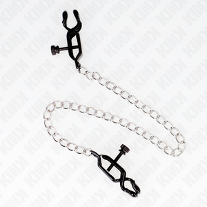 KINK - FLAT CHAIN NIPPLE CLAMPS SILVER 30 CM - LoveYou.lv