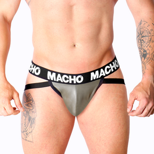 MACHO - MX27GR JOCK КОЖАНАЯ СЕРАЯ БЕЖЕВАЯ S