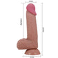 PRETTY LOVE - SLIDING SKIN SERIES РЕАЛИСТИЧЕСКИЙ ДИЛДО С СКОЛЬЗЯЩЕЙ КОРИЧНЕВОЙ КОЖЕЙ ПРИСОСКОЙ 20,6 СМ