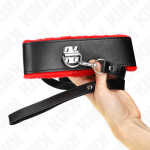KINK - NECKLACE WITH BELT 116 CM WITH RED LEATHER STRAP ADJUSTABLE 40-48 CM X 6 CM LoveYou.lv
