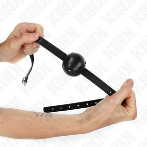 KINK - SIMPLICITY BLACK BREATHABLE BALL 4.5 CM GAG 62 x 1.5 CM LoveYou.lv