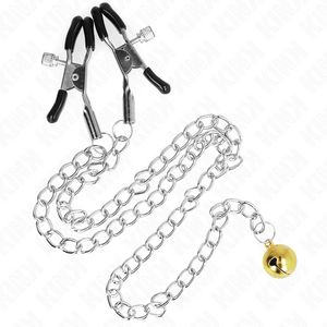 KINK - CHAIN NIPPLE CLAMPS WITH BELL 30 CM - LoveYou.lv