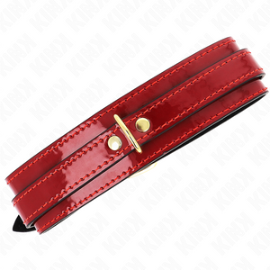 KINK - WINE RED ADJUSTABLE NECKLACE WITH GOLDEN DETAILS 29-42.5 CM X 4 CM LoveYou.lv
