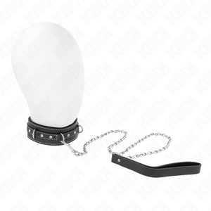 KINK - PVC LEATHER NECKLACE WITH BELT 105 CM RHINESTONE RIVET 41.5 X 4 CM LoveYou.lv