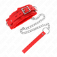 KINK - apkakle AR siksnu 65 CM AR IEROBEŽOJUMIEM RED 36-42 CM X 5,5 CM