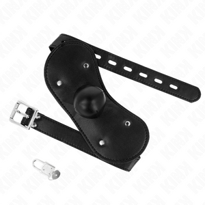KINK - BALL GAG MOUTH MASK WITH LOCK ADJUSTABLE 42-60 CM LoveYou.lv