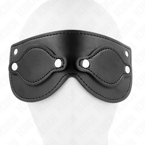 KINK - МАСКА ИЗ КОЖИ С ОТЪЕМНЫМИ ГЛАЗАМИ 22 x 9 СМ