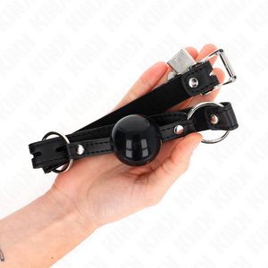 KINK - TPE BALL 4 CM GAG WITH BLACK LOCK 60 x 2 CM LoveYou.lv