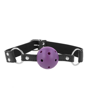 KINK - BREATHABLE BALL 4 CM GAG WITH DOUBLE RIVET PURPLE 62.5 x 2.5 CM ADJUSTABLE 42-58 CM LoveYou.lv