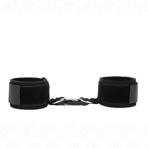 KINK - NEOPRENE HOOK&LOOP FASTENER WRIST RESTRAINTS BLACK ADJUSTABLE 22-34 CM - LoveYou.lv