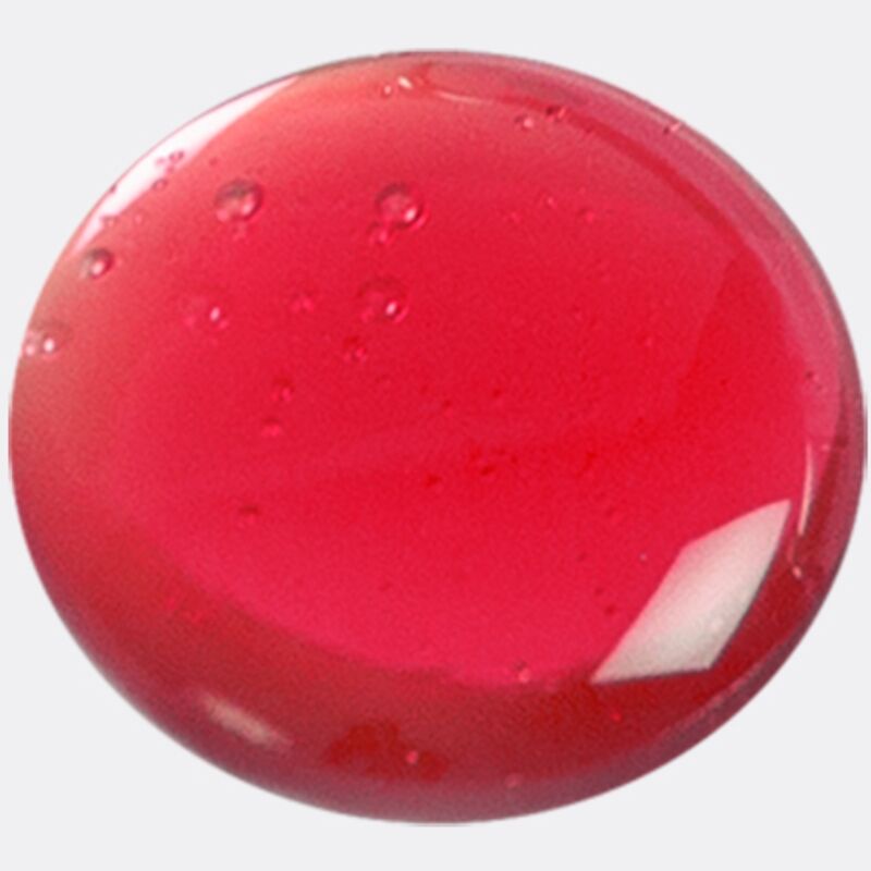 Single dose strawberry lubricant gel with smooth texture and enticing aroma.
