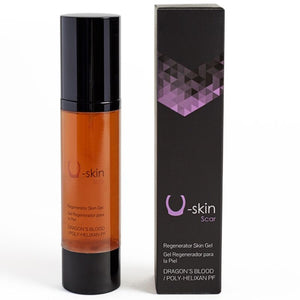 500 Cosmetics U-Skin Healing Gel for tattooed skin, promotes regeneration and reduces scars, dermatologically tested, 100ml bottle.