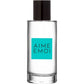 Clear bottle of Aime Emoi pheromone perfume for her, 50ml, with black cap and blue label, featuring sweet and floral fragrance notes.