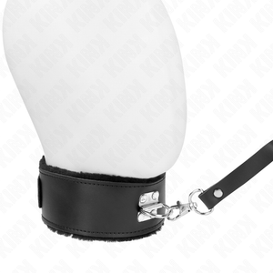 KINK - NECKLACE WITH BELT 116 CM WITH BLACK LEATHER STRAP ADJUSTABLE 40-48 CM X 6 CM LoveYou.lv