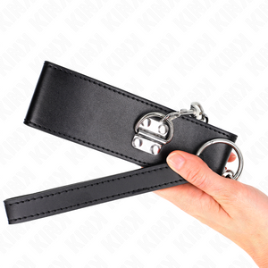 KINK - NECKLACE WITH BELT 65 CM WITH WIDE BLACK STRAP ADJUSTABLE 33.5-41 CM X 5 CM LoveYou.lv