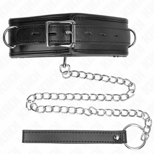 KINK - ОЖЕРЕЛЬЕ С РЕМЕШКОМ ИЗ ИСКУССТВЕННОЙ КОЖИ В СТИЛЕ ГУБКИ МОДЕЛЬ 3 РЕГУЛИРУЕМЫЙ 37-54 СМ X 3 СМ