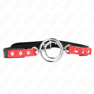 KINK - GAG WITH MULTIPLE O-RINGS 4 / 4.8 CM RED 38 X 56 CM LoveYou.lv
