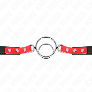 KINK - GAG WITH MULTIPLE O-RINGS 4 / 4.8 CM RED 38 X 56 CM LoveYou.lv