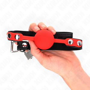KINK - SILICONE BALL 4 CM GAG WITH LOCK 60 x 2 CM LoveYou.lv