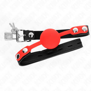 KINK - SILICONE BALL 4 CM GAG WITH LOCK 60 x 2 CM LoveYou.lv