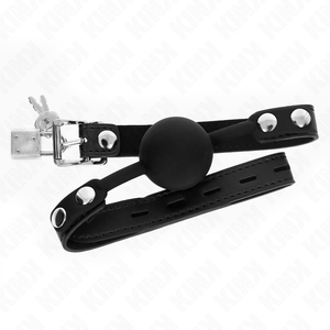 KINK - MODEL 1 SILICONE BALL 4 CM GAG WITH LOCK 60 x 2 CM LoveYou.lv