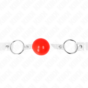 KINK - RED TRANSPARENT PVC BALL 4 CM GAG ADJUSTABLE LoveYou.lv