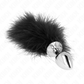 KINK - STAINLESS STEEL ANAL PLUG 11 x 7 CM WITH FEATHER 11 CM - LoveYou.lv