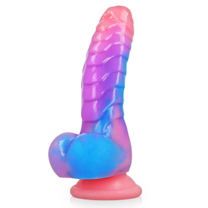 EPIC EMPUSA dildo in colorful gradient design, inspired by Greek mythology, offers intense and passionate experiences.