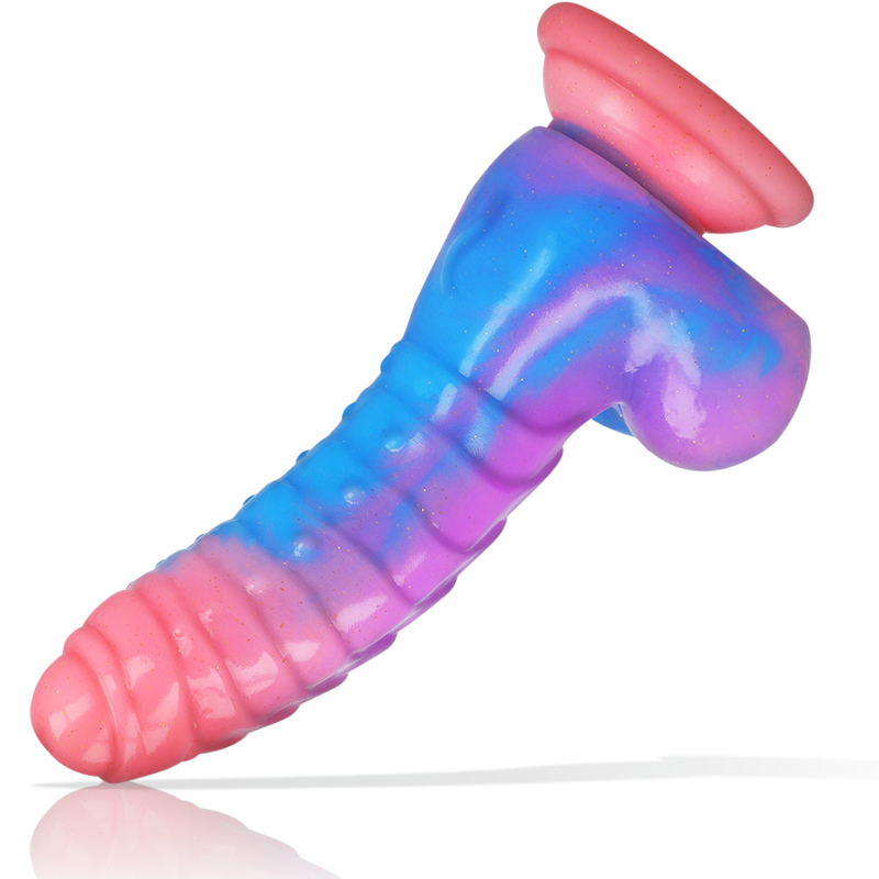 Colorful gradient EMPUSA dildo by EPIC, inspired by Greek mythology, featuring a unique design for intense experiences.