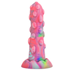 Colorful textured EPIC NIXIE dildo inspired by mythological aquatic beings, featuring a sleek and fluid design for a sensual experience.