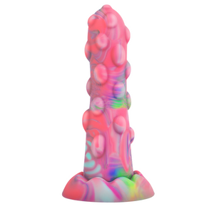 Colorful textured EPIC NIXIE dildo inspired by mythological aquatic beings, featuring a sleek and fluid design for a sensual experience.