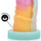 EPIC Kelpie dildo with strong suction cup, vibrant gradient design inspired by mythological horse spirit, showcasing textured surface.