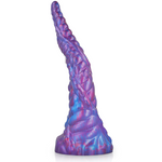 Alt Tag: EPIC NOKKEN dildo inspired by Scandinavian myth, purple and blue spiral design resembling aquatic creature's enchanting form.