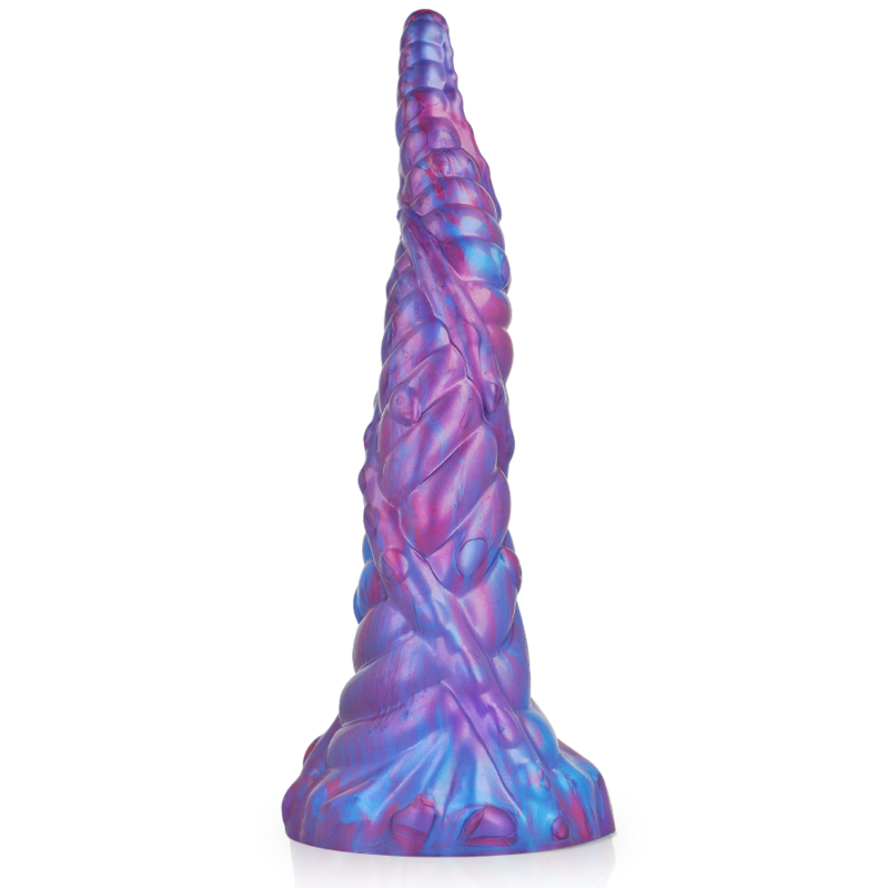 EPIC NOKKEN dildo in vibrant purple and blue hues, inspired by the shape-shifting mythological water creature Nøkken.