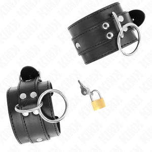 KINK - O-RING LOCKED WRIST RESTRAINTS BLACK ADJUSTABLE 20-28 CM X 5.5 CM - LoveYou.lv