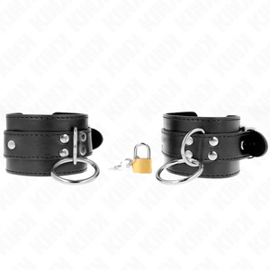 KINK - O-RING LOCKED WRIST RESTRAINTS BLACK ADJUSTABLE 20-28 CM X 5.5 CM - LoveYou.lv