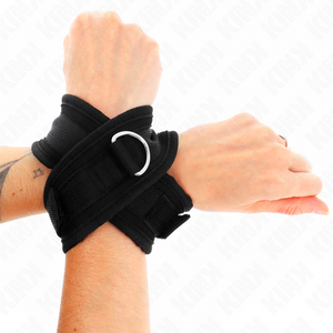 KINK - CROSS CUFFS BLACK 34 X 5.5 CM - LoveYou.lv